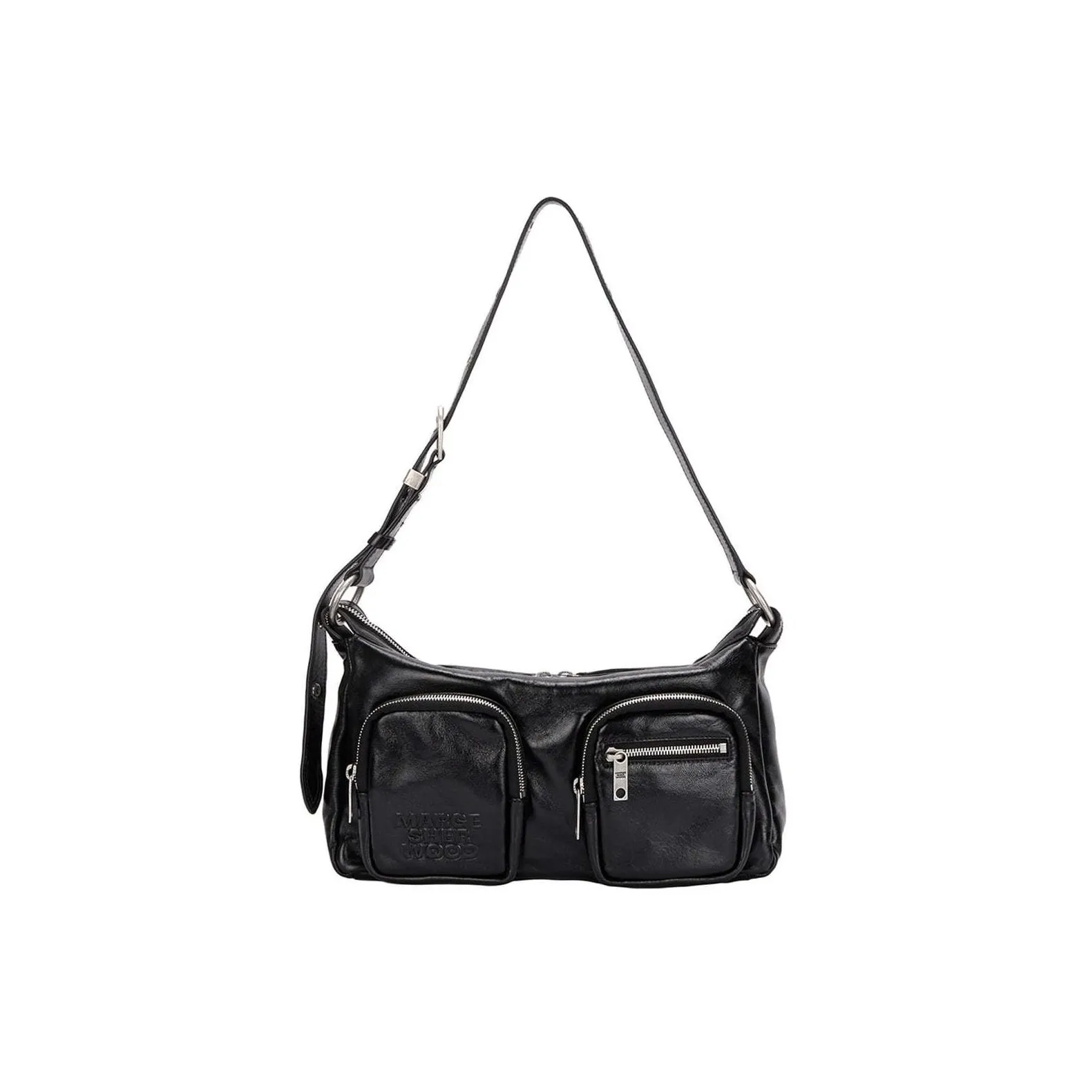 MARGE SHERWOOD Cow Leather Crossbody Bag, Shoulder Bag Women's Black