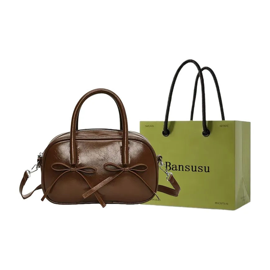 Bansusu ПУ (полиуретан) Одно плечо Сумка Стандартная Женская Черная Красная Кофейно-коричневая