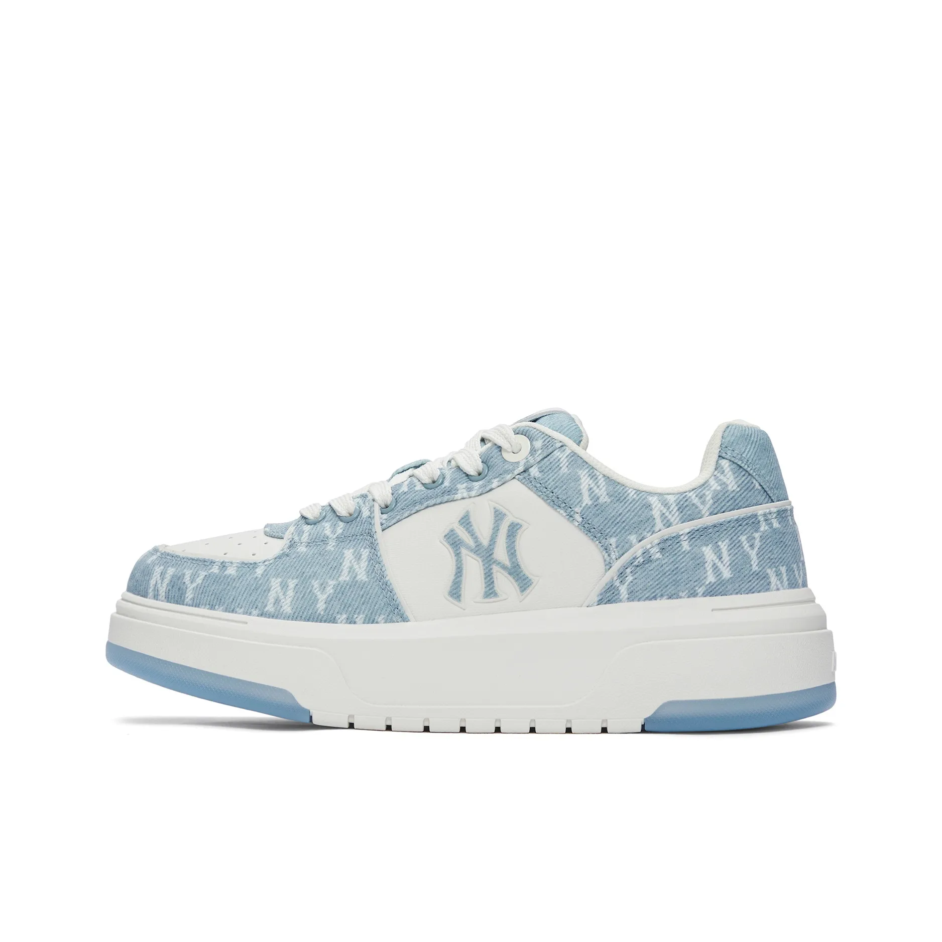 MLB New York Yankees Anti Slip Wear Resistant Low Top Skateboard Shoes Unisex Blue
