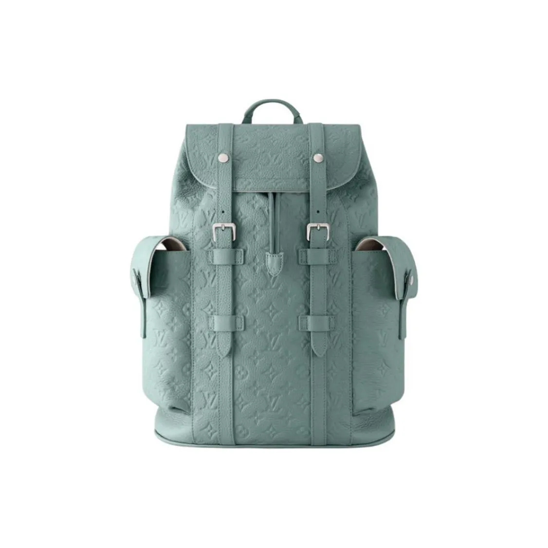 LOUIS VUITTON CHRISTOPHER Cow Leather Backpack Medium Size Men's Green