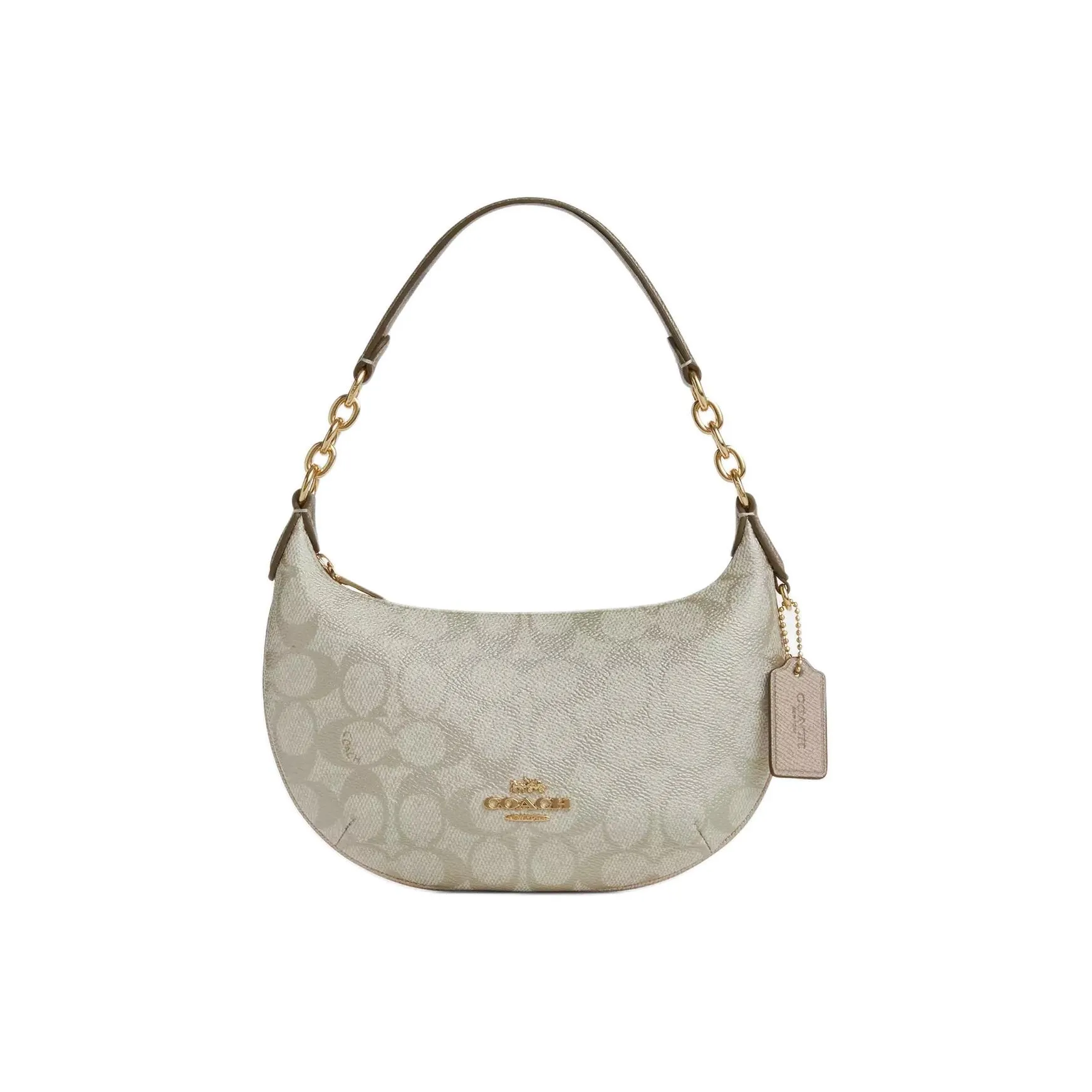 COACH Покрытый холст Сумка Женская Шампанское