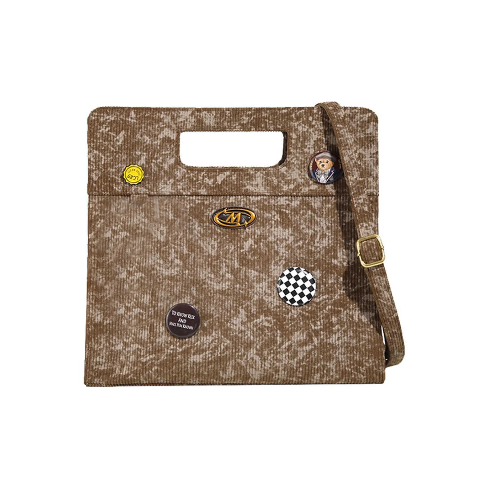 UNITE STAR Вельвет Сумка на одно плечо Женская Коричневая