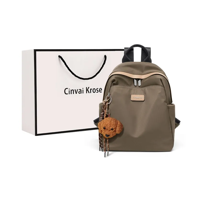 CinvaiKrose Ткань Рюкзак Дорожная Сумка Средний Женский Хаки