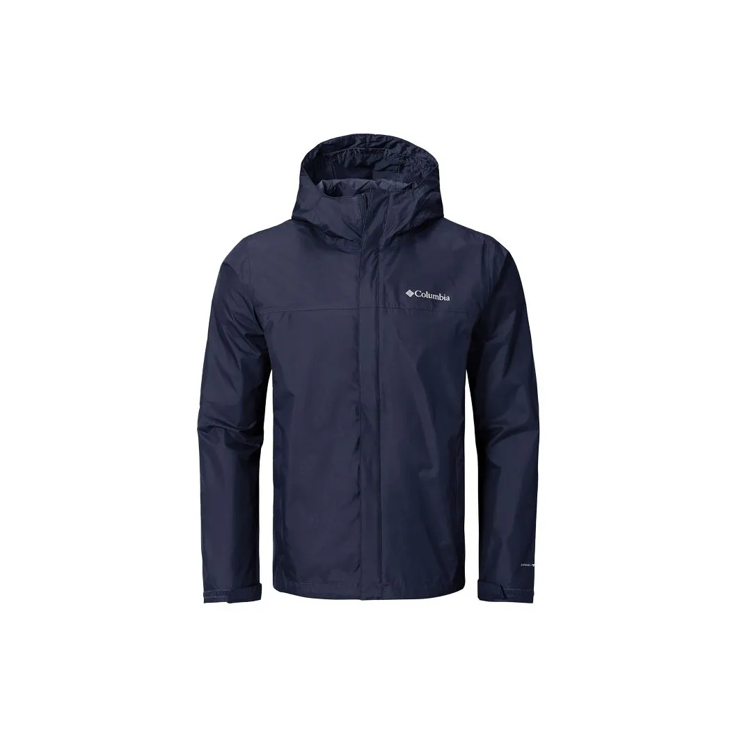 Columbia City Outdoor Collection Water-Resistant Windproof Breathable Warm Windbreaker Jacket Men's Navy Blue