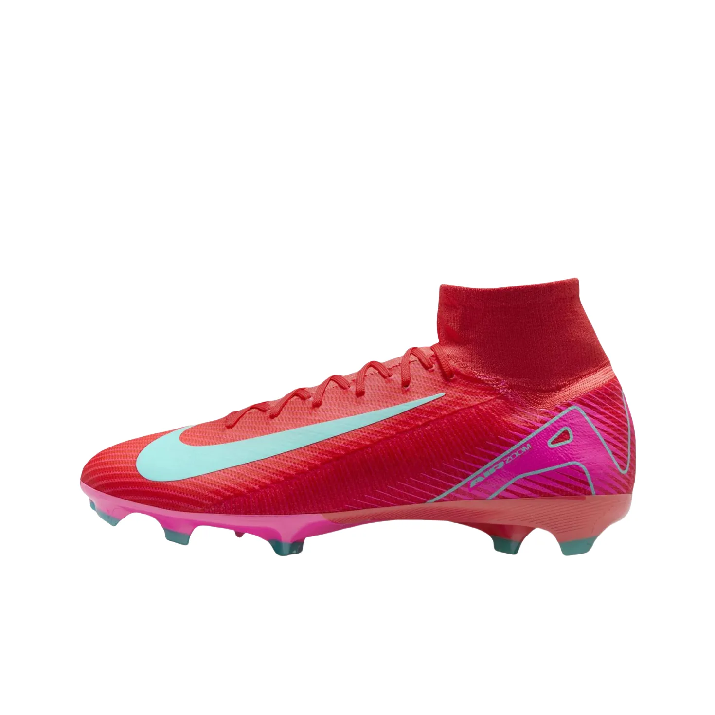 Nike Mercurial Superfly 10 Pro FG Твердый грунт Противоскользящие Устойчивые к истиранию Футбольные бутсы Унисекс Красный Синий