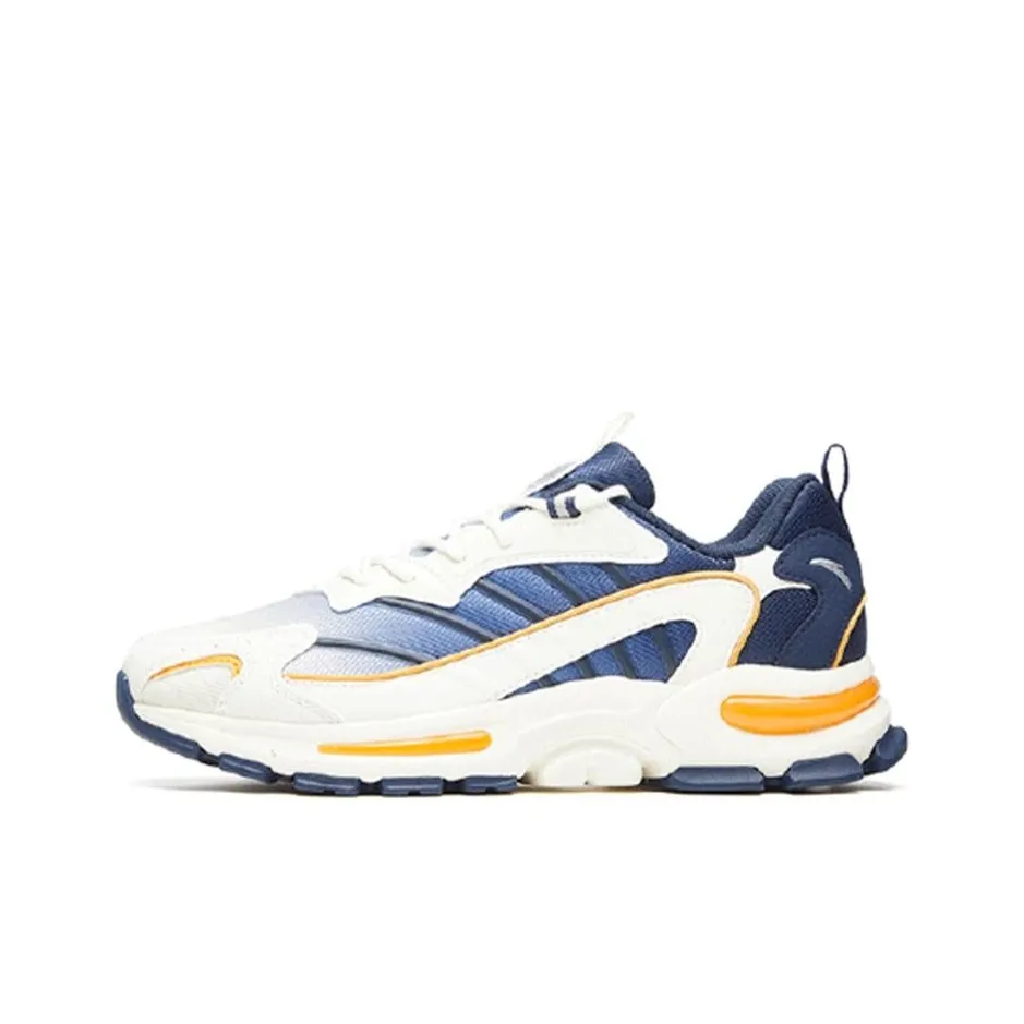 ANTA Millennium Glacier Амортизация Устойчивый к истиранию Дышащий Низкий Верх Беговые кроссовки Мужские Синий Оранжевый