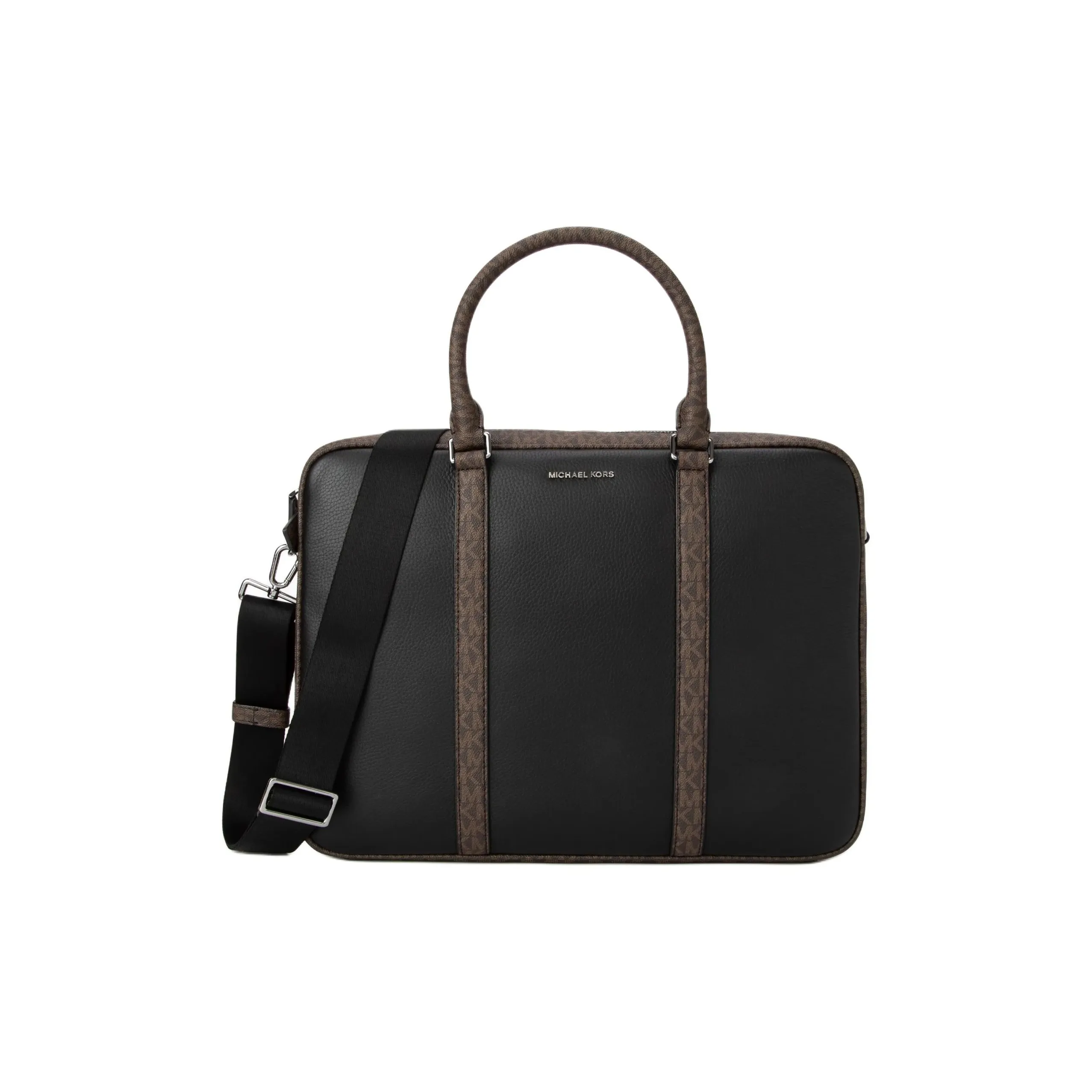 MICHAEL KORS MK Cooper Cow Leather Handbags Briefcases Large Size Men's Black & Dark Brown