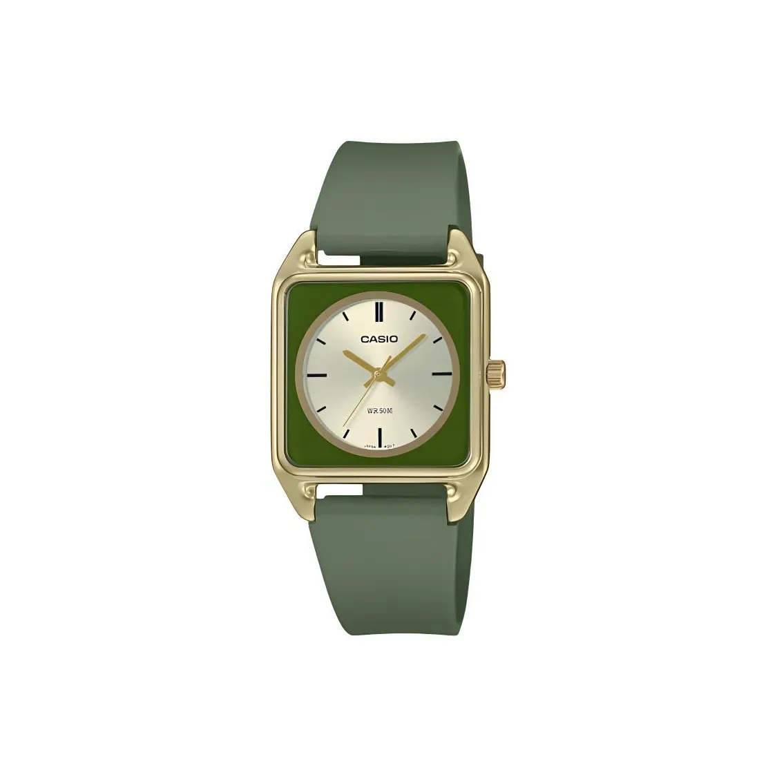 CASIO Кварцевый механизм Смольный ремешок Часы для мужчин Золотой циферблат