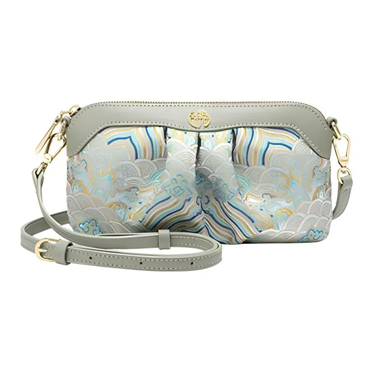 Ancient Yi Xi Полиэстер Клатч Маленький Женские Нефритовый Консолидирующий Синий