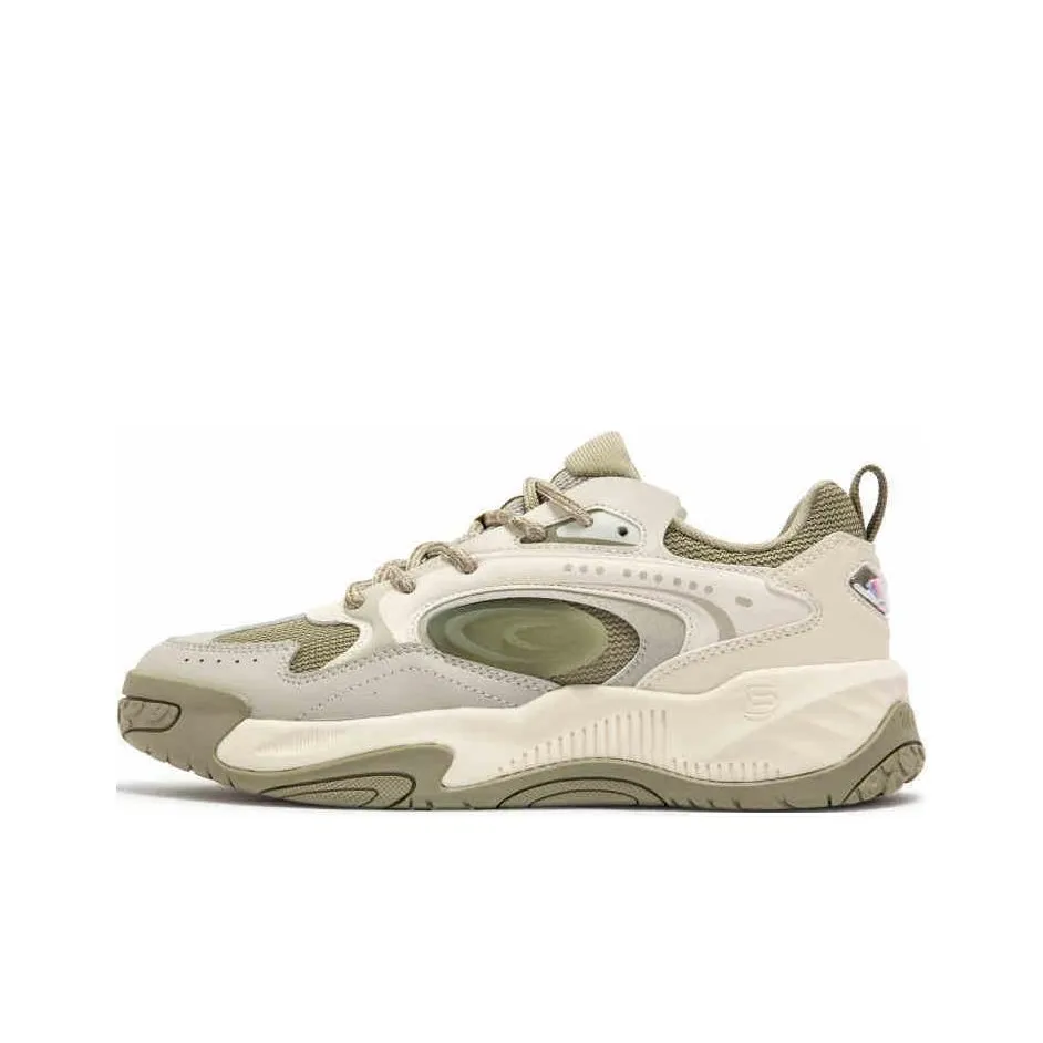 361° Jincheng Anti Slip Wear Resistant Low Top Skateboard shoes triple Women's Beige Green