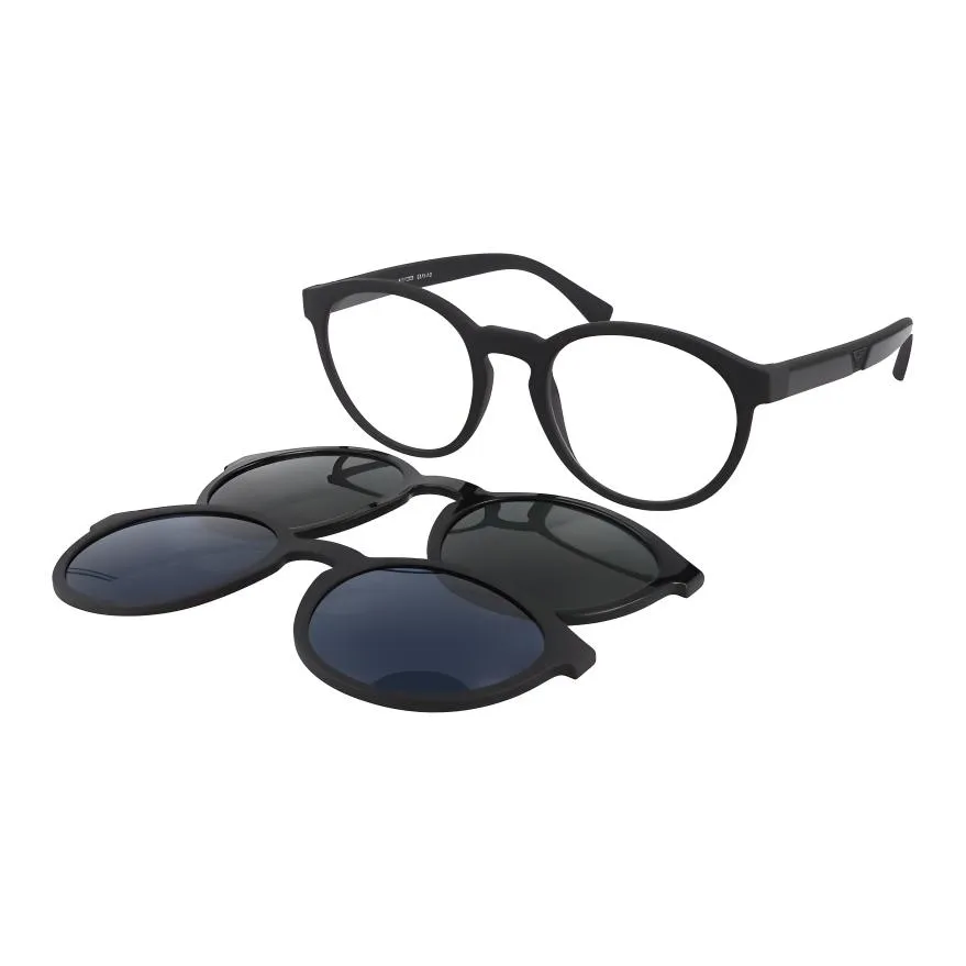 EMPORIO ARMANI Plastic Round Sunglasses Unisex Black
