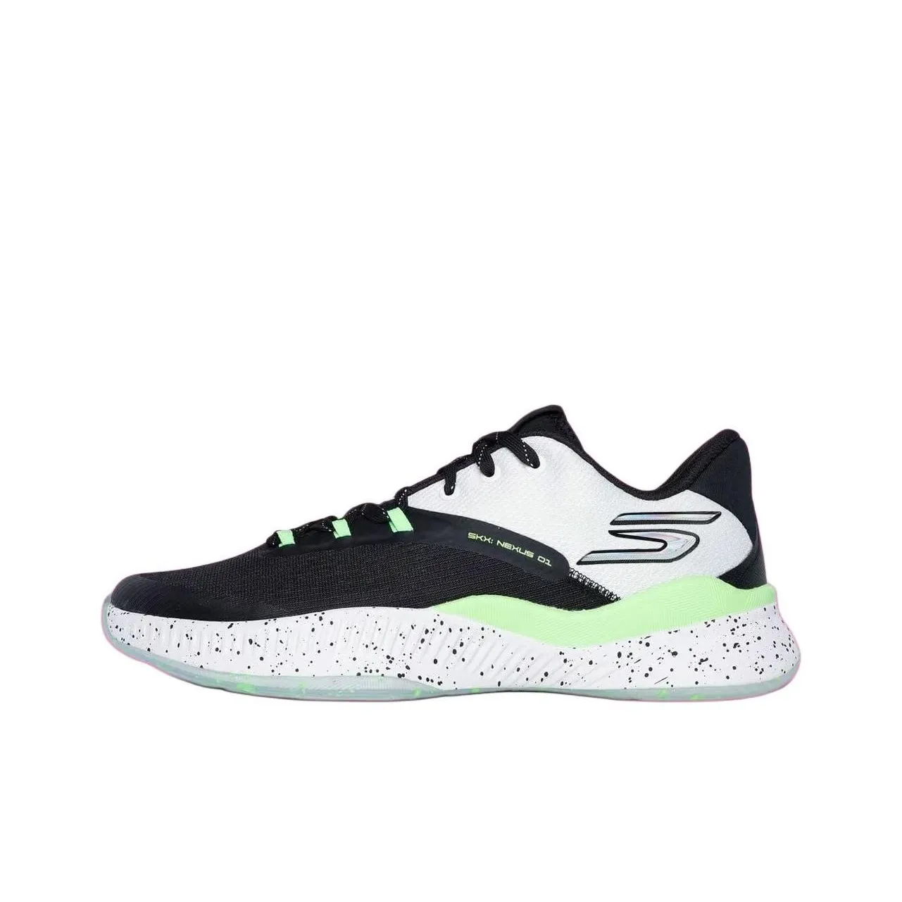 Skechers SKX NEXUS Износостойкие Низкие Баскетбольные Кроссовки Мужские Черные Белые