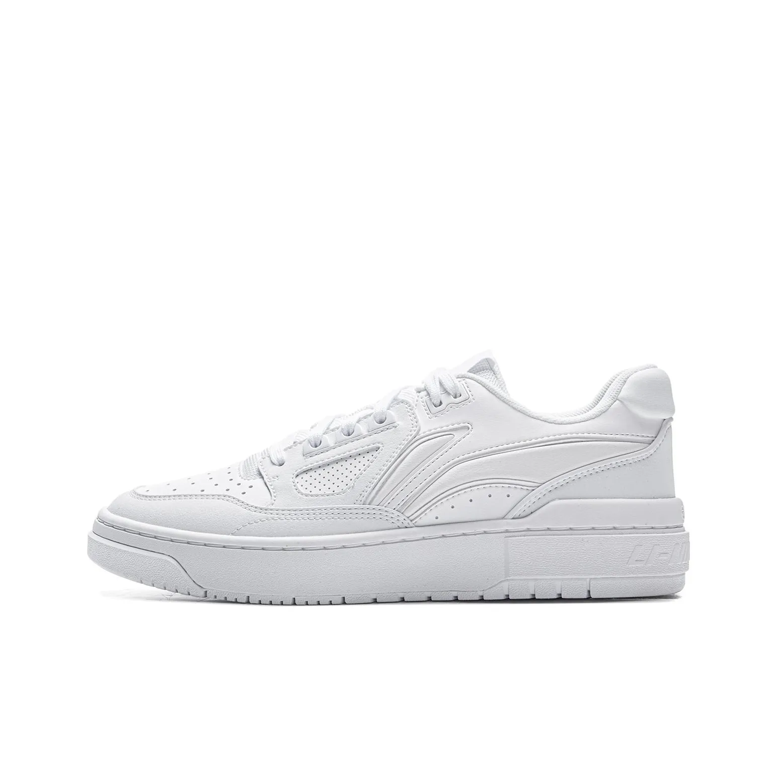 LiNing New Arrival Slip Resistant Cushioning Abrasion Resistant Breathable Low Top Skateboard Shoes Unisex White