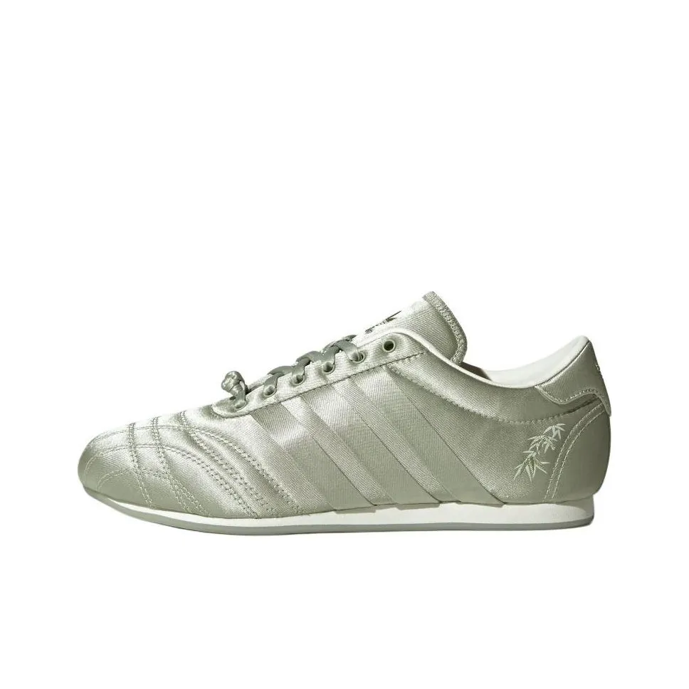 Adidas Originals Taekwondo Slip Resistant Abrasion Resistant Низкие Кроссовки для тренировок Женские Зеленые