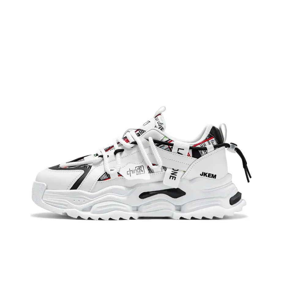 JKEM Амортизаторы Shock Slip-resistant Abrasion-resistant Низкий топ Толстая подошва Кроссовки Мужские