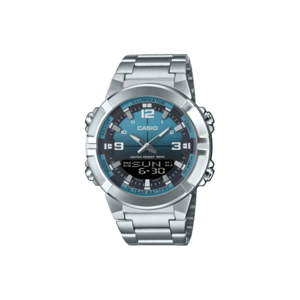 CASIO Кварцевый механизм Часы Унисекс Синий циферблат