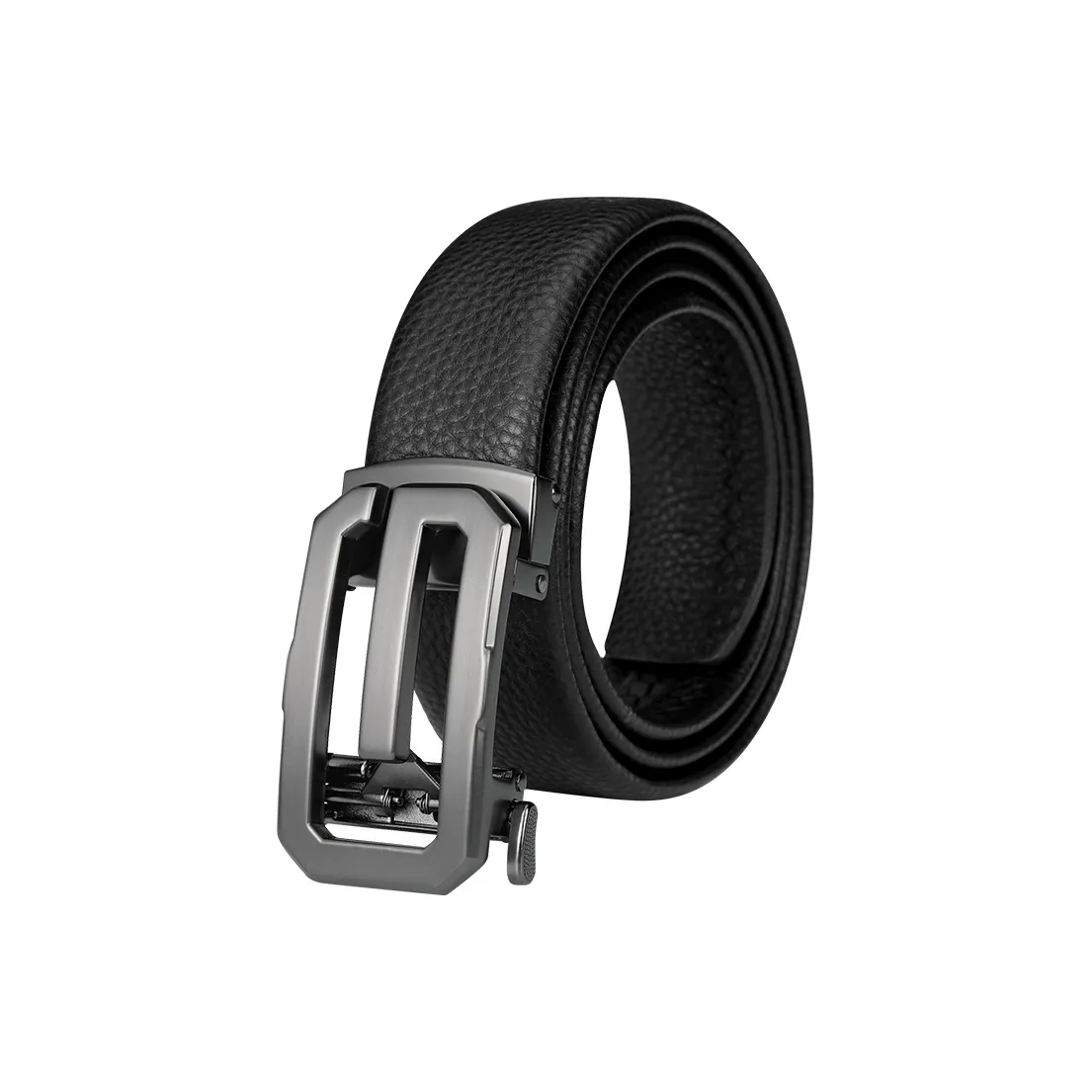 GOLF Automatic Buckle Cow Leather Belt Boyfriend Men's Gunmetal/Gold 3.5cm