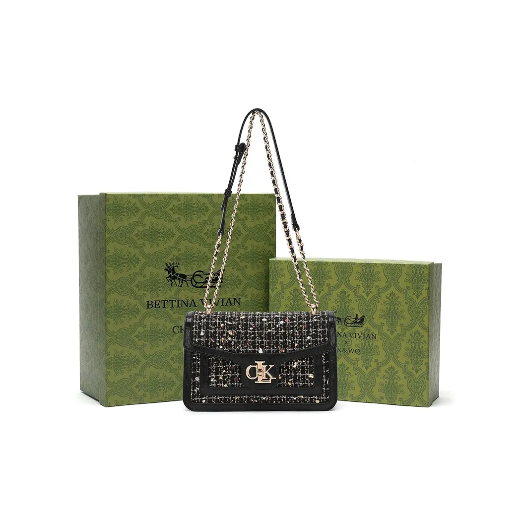 BETTINA VIVIAN Ткань ПУ (полиуретан) Сумка через плечо Женская Черная