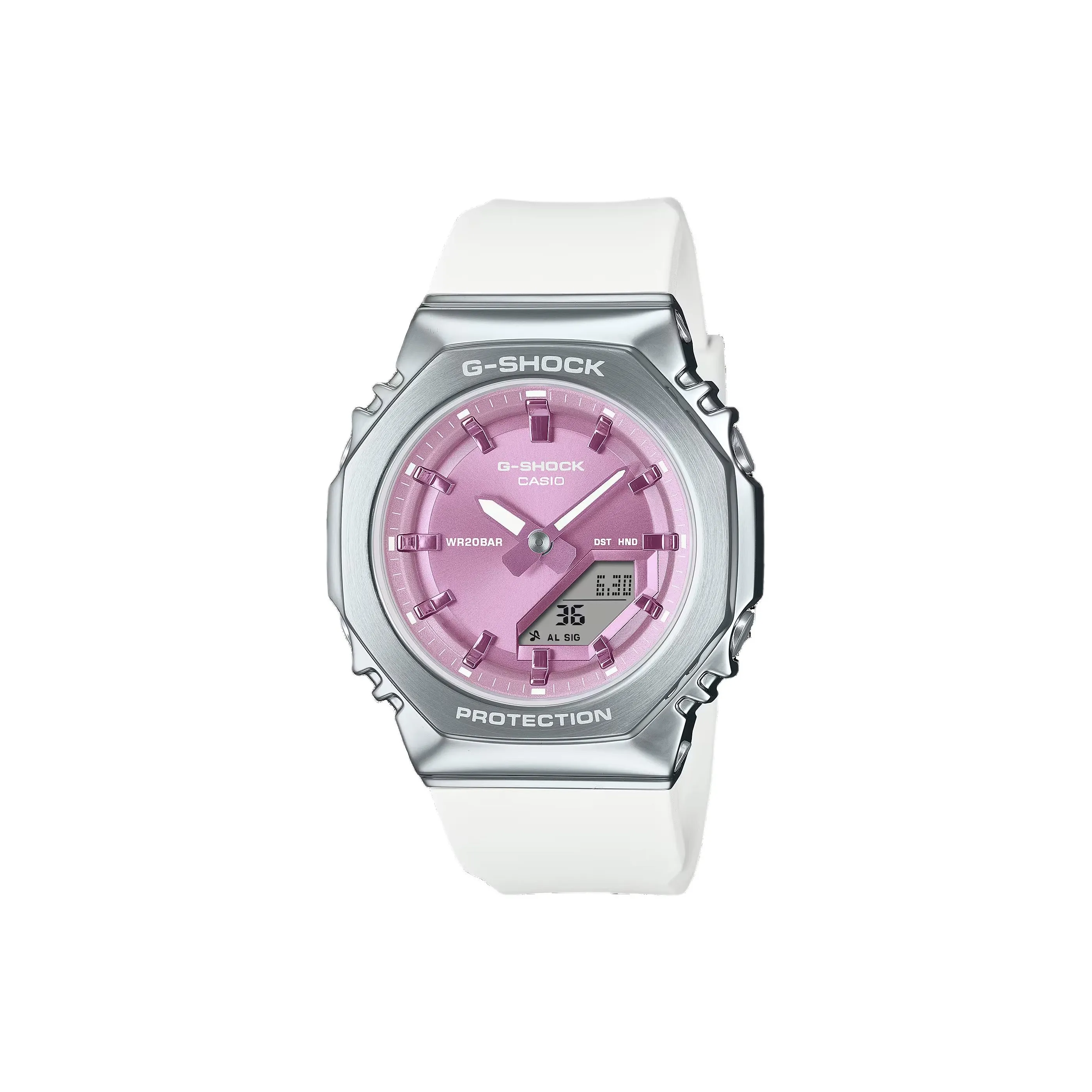 CASIO Кварцевый механизм Смольный ремешок Женские часы Фиолетовый циферблат