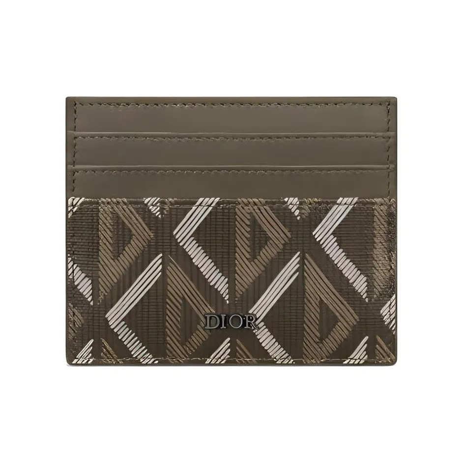DIOR CD Diamond Холст Картхолдер Мужской Хаки
