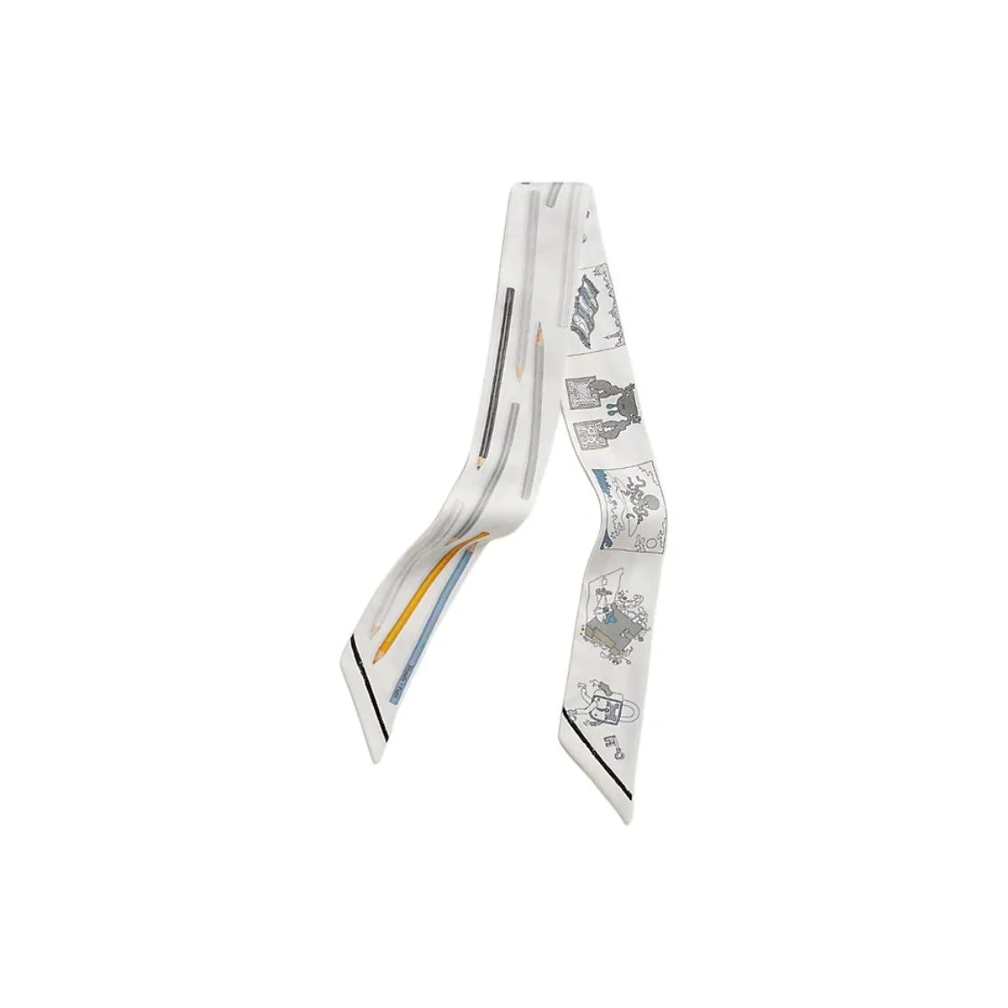 HERMES Шарфы из шелка Тутовый Женские Белые