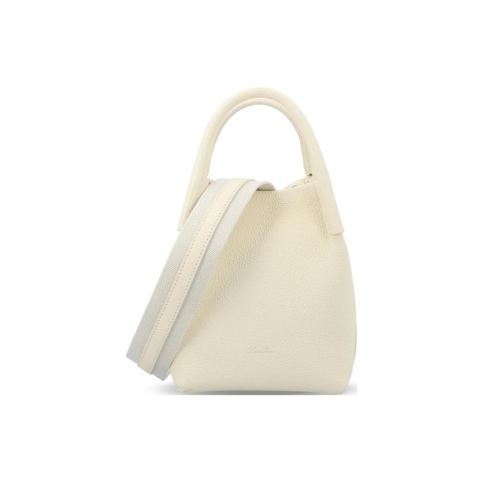 Loro Piana Calfskin Bucket Bag, Shoulder Bag, Crossbody Bag, Handbag Women's Ivory White