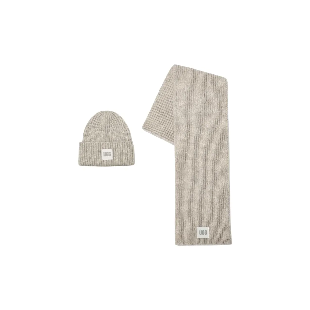 UGG Chunky Rib Knit Scarf And Beanie Set
