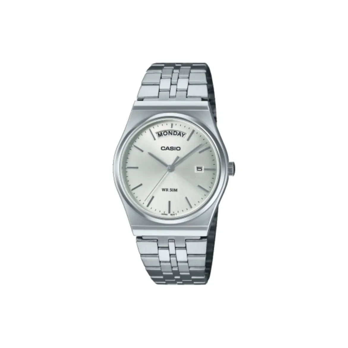 CASIO Кварцевый механизм ремешок из нержавеющей стали унисекс серебристый циферблат