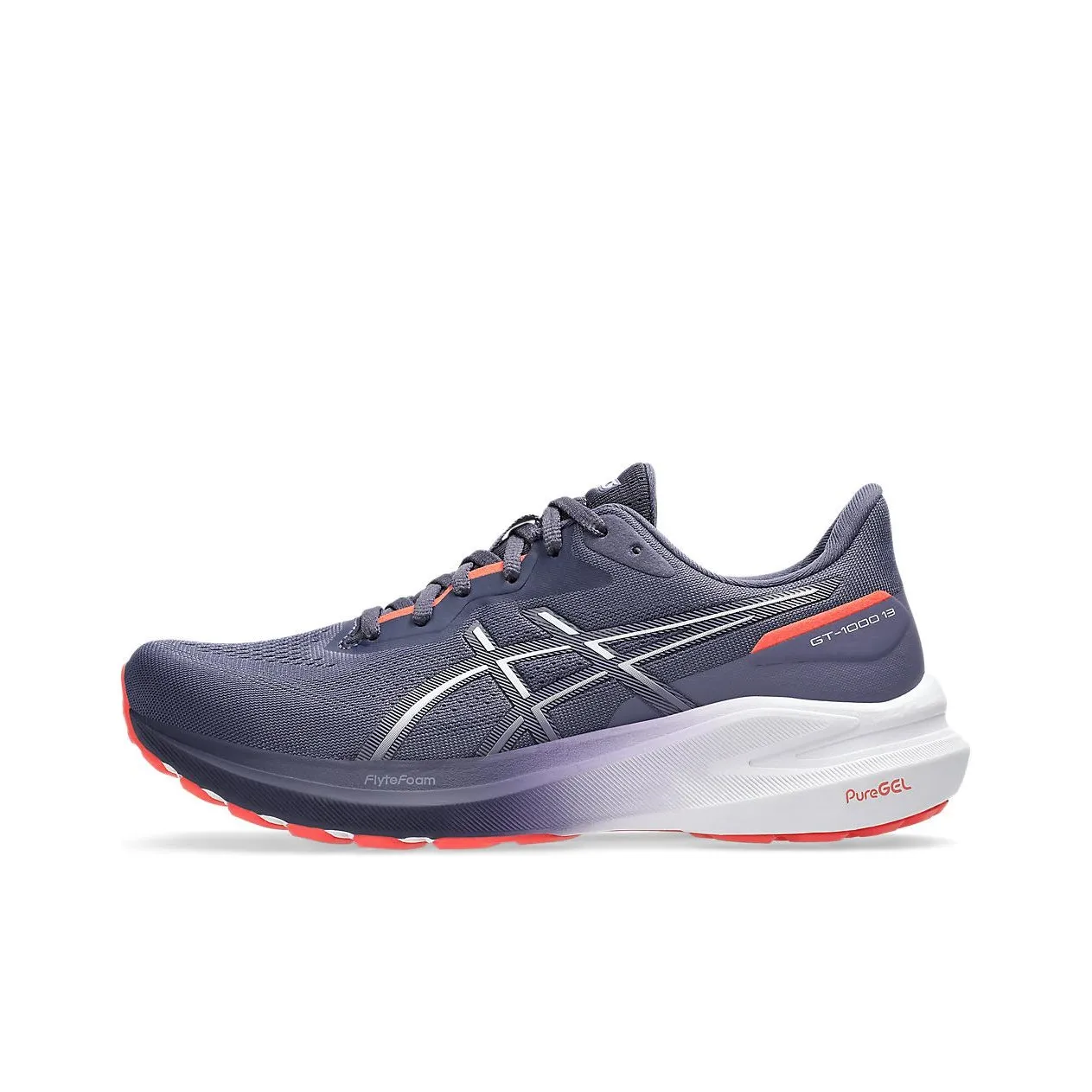 Asics GT 1000 13 Low Top Running Shoes Women's Blue Purple Loose Fit