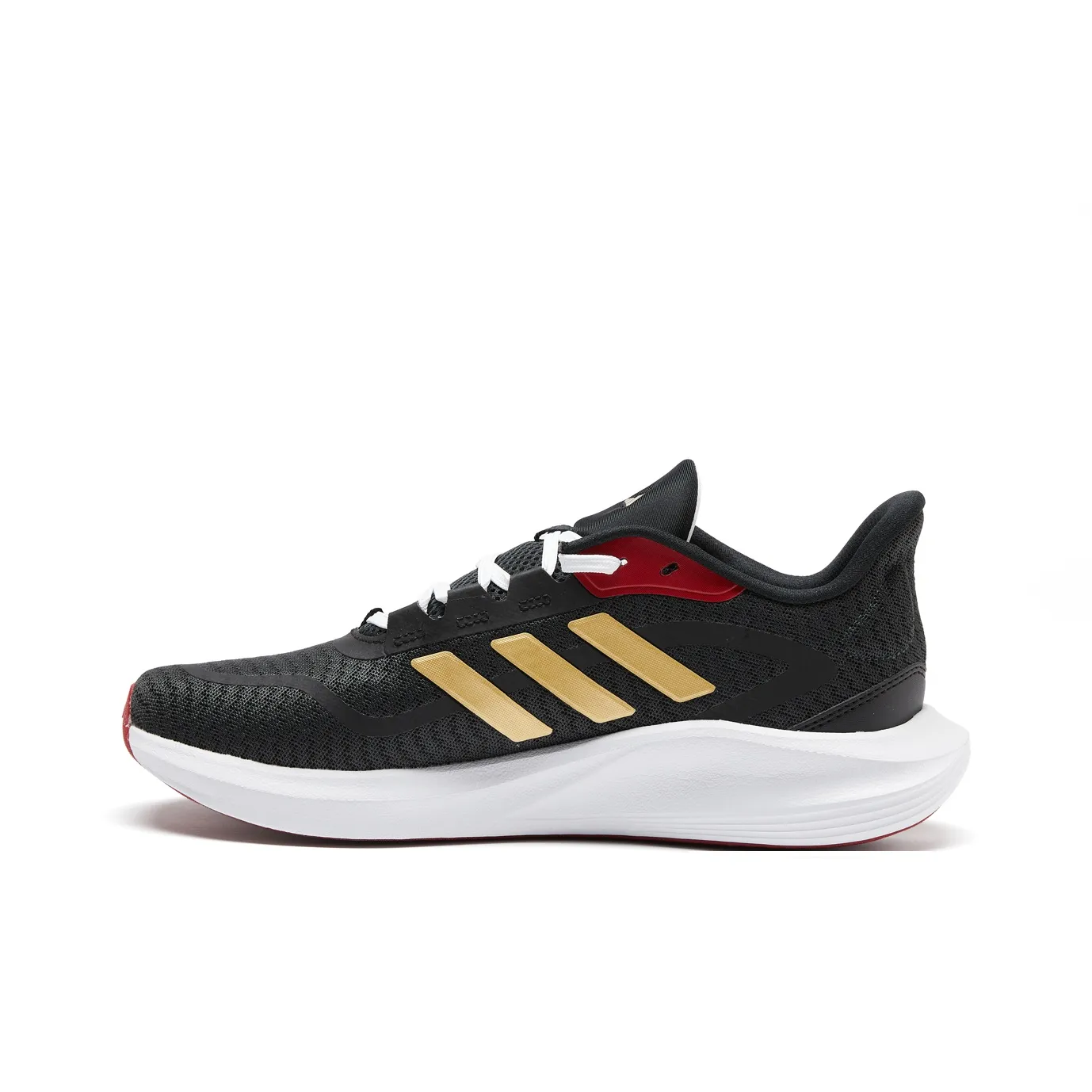 Adidas All Day Essential Slip Resistant Abrasion Resistant Низкий Топ Повседневный Тренировочные Беговые кроссовки Унисекс Черный Золотой