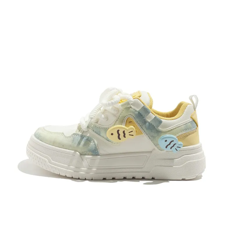 BEIER Non-slip Lightweight Low-Top Skateboard Shoes Women's Misty Rain Blue
