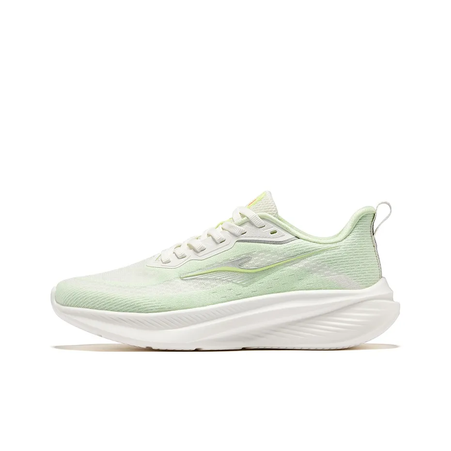 Erke Cushioning Rebound Breathable Low-Top Running Shoes Women's Microcrystal White European Teal