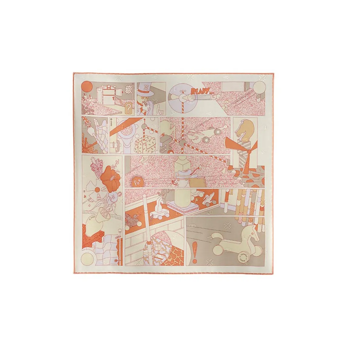 HERMES Шелковые шарфы Женские Абрикос