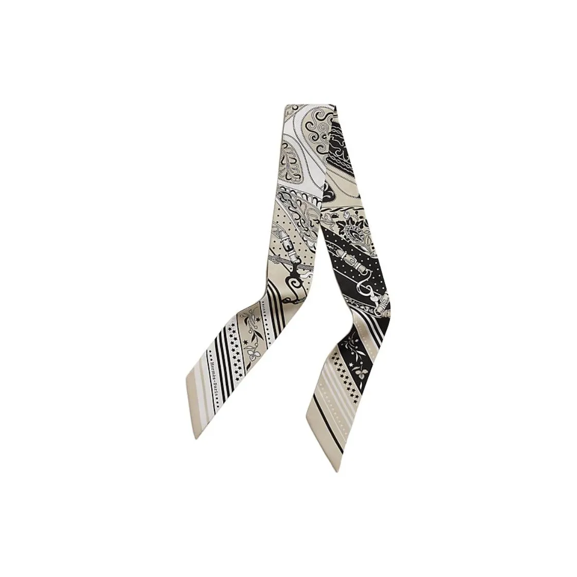 HERMES Тутовый шелк Шарфы Женские Серый Черный