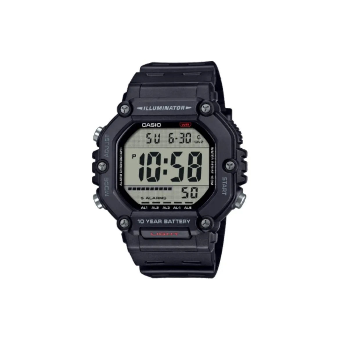 CASIO DIGITAL Series Кварцевые механические часы Унисекс Серый циферблат