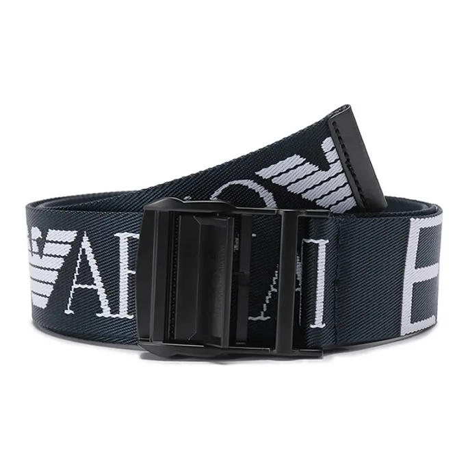 EMPORIO ARMANI Fabric Belt Men's Blue 3.8cm