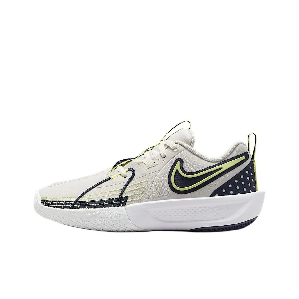Nike G.T. Cut 3 Slip-Resistant Abrasion-Resistant Low Top Children's Basketball Shoes Phantom Gray White Найк G.T. Cut 3 Противоскользящий Устойчивый к истиранию Низкий Топ Детские Баскетбольные Кроссовки Призрачный Серый Белый