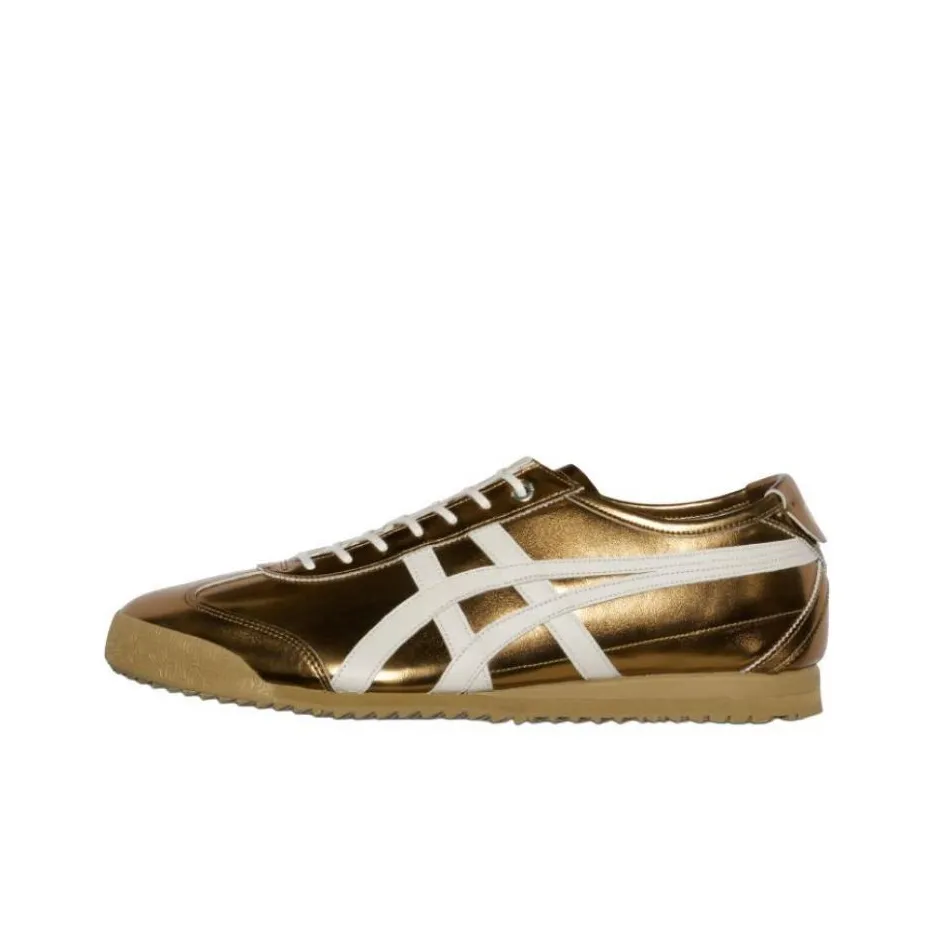 Onitsuka Tiger MEXICO 66 Противоскользящий Устойчивый к истиранию Низкий Топ Casual Унисекс Золотой