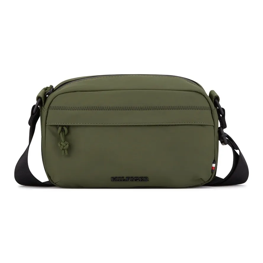 Tommy Hilfiger Polyamide Crossbody Bag Medium Size Men's Army Green/Navy Blue