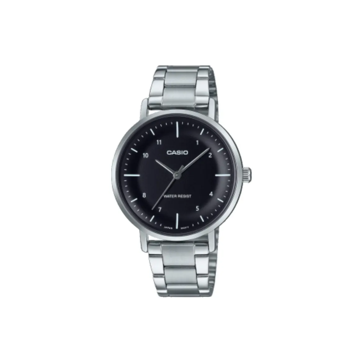 CASIO Кварцевый механизм ремешок из нержавеющей стали унисекс черный циферблат