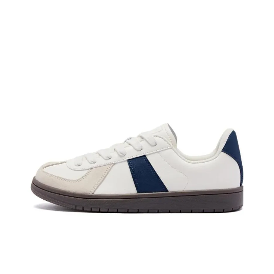 QIAODAN German Army Trainers Anti Slip Wear Resistant Low Top Skateboard Shoes Women's Blue White