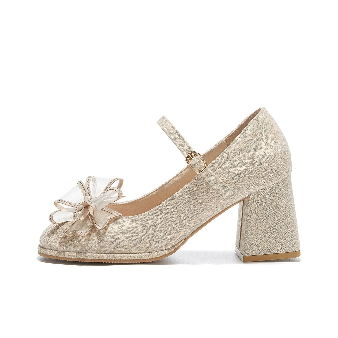 Medd Туфли Мэри Джейн Женские Шампанское