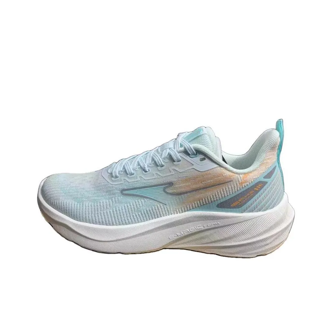 Erke Амортизация Износостойкие Низкие Кроссовки для Бега Женские Белые Синие