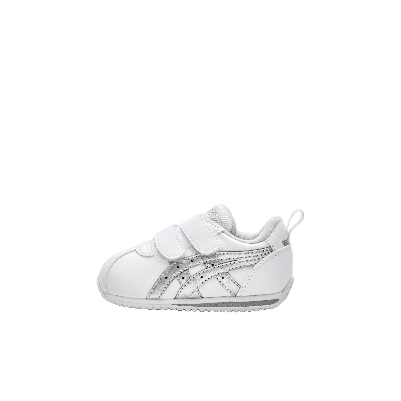 Asics Suku Устойчивый к истиранию Анти-KICK Дышащий Низкий Топ Обувь для малышей Белый Серебристый Для младенцев и малышей