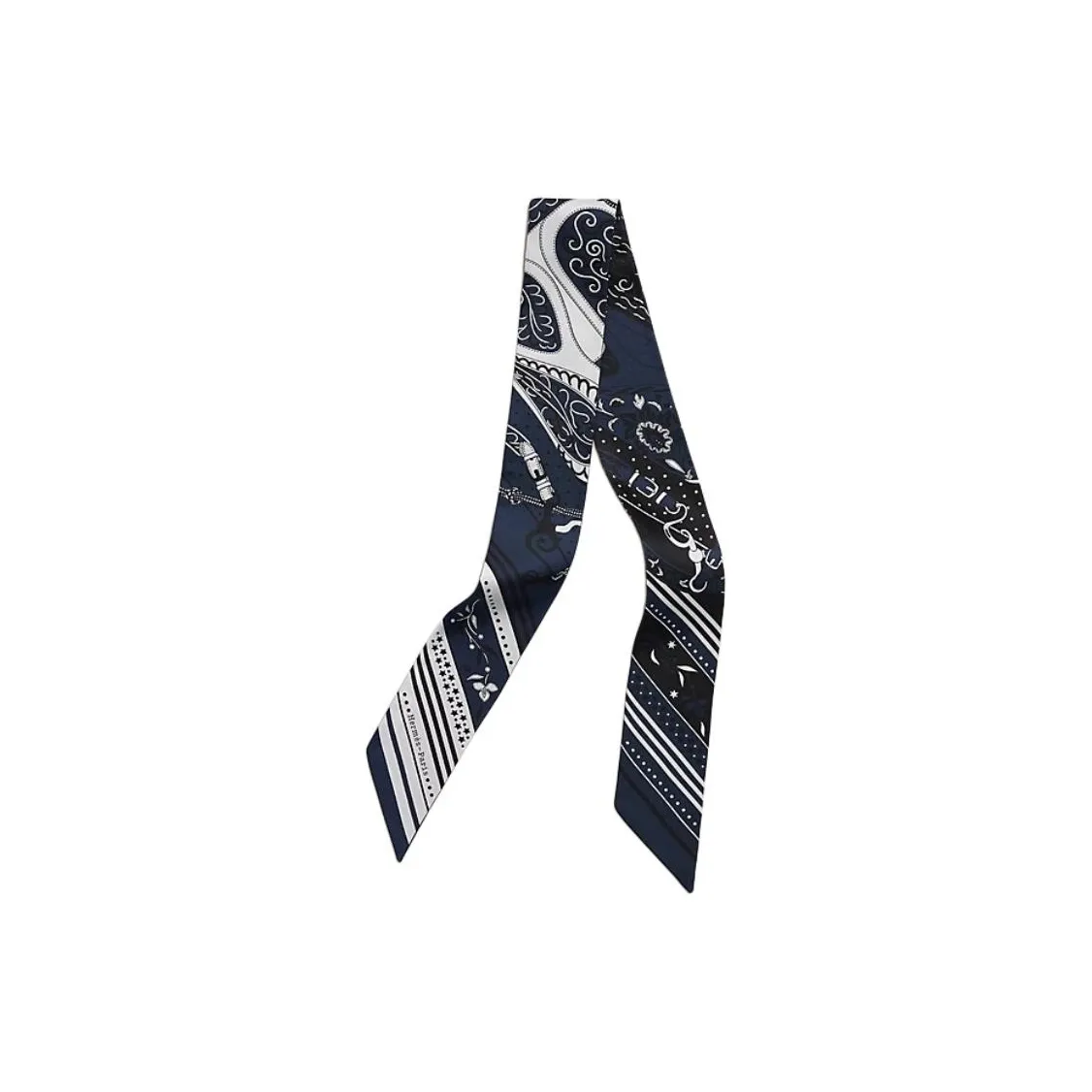 HERMES Шарфы из шелка Тутовый женские морской синий