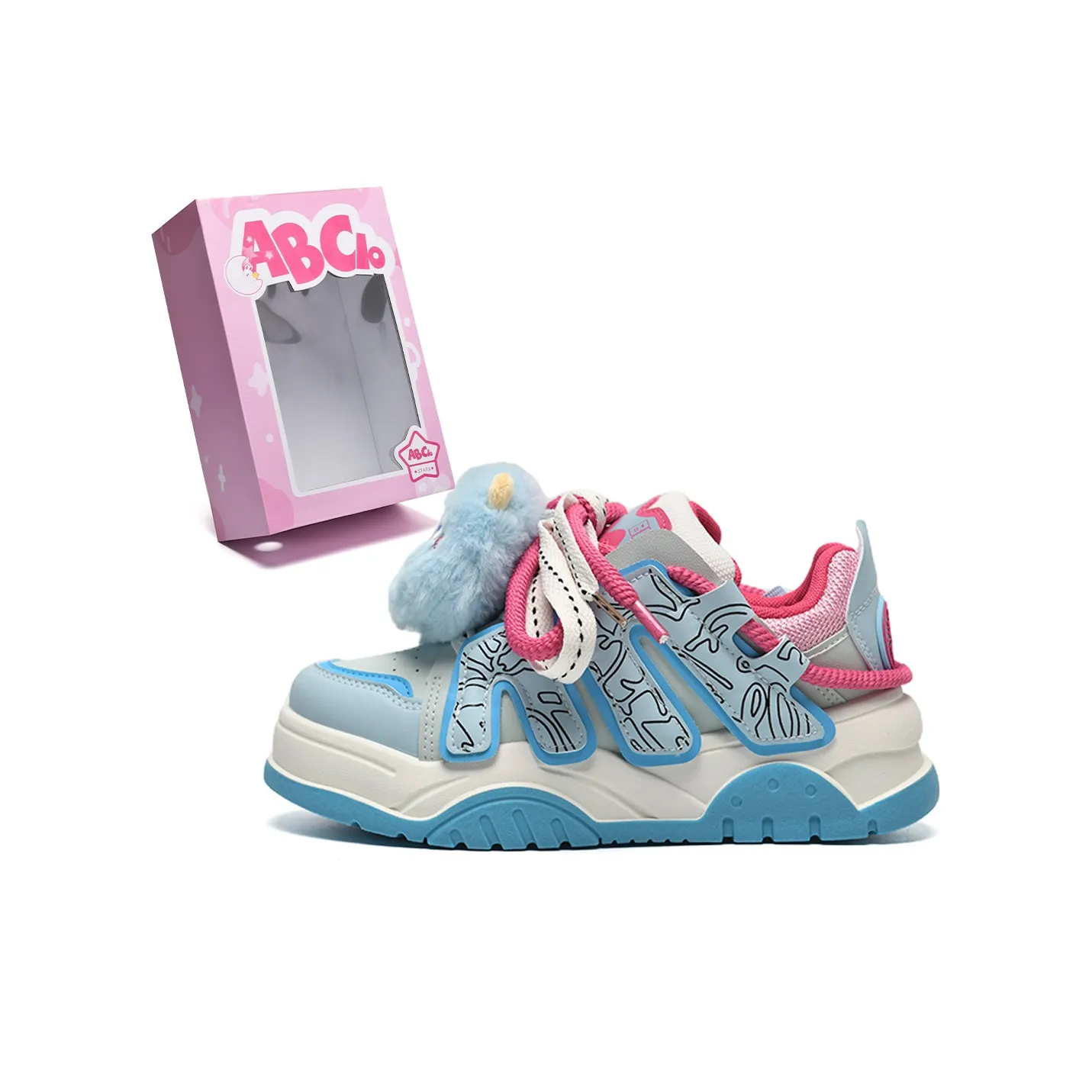 ABCIO Противоскользящие Водонепроницаемые Легкие Низкий Топ Кроссовки для скейтбординга Женские Ледяной Озерно-голубой