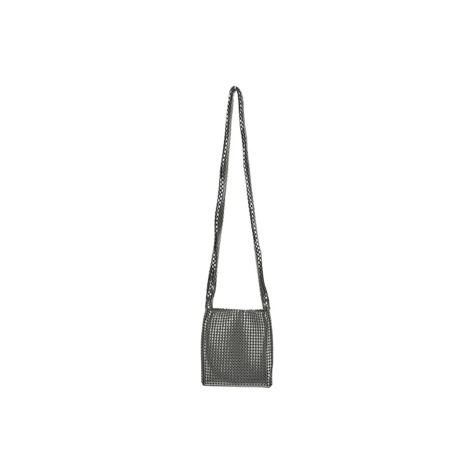 Paco Rabanne Aluminum Crossbody Bag Shoulder Bag Women's Silver