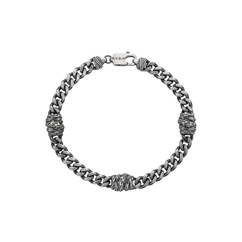 MYSH 925 Sterling Silver Bracelets Men's
