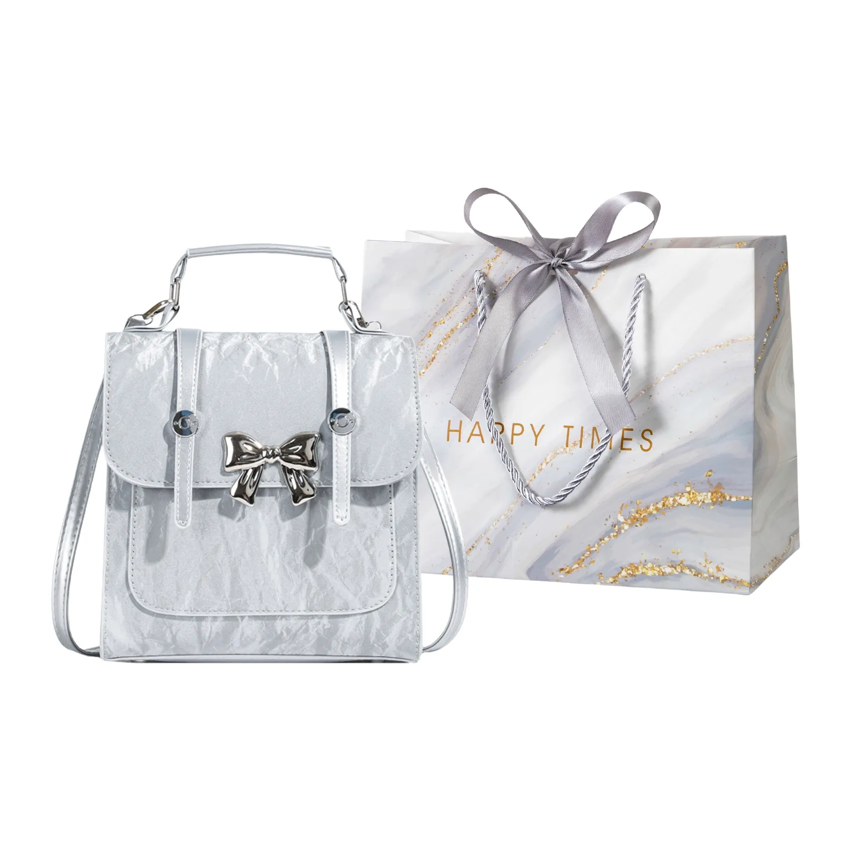 Miss Angel ПУ (полиуретан) Сумка через плечо Стандартная Женская Серебряный Черный Розовый