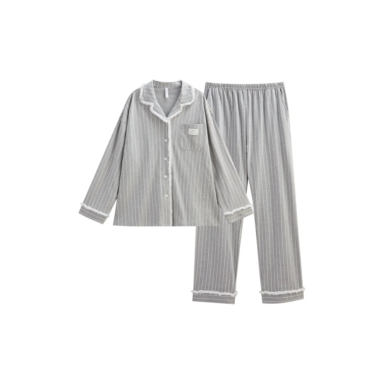 Same Language Пижамный комплект женский простой серый